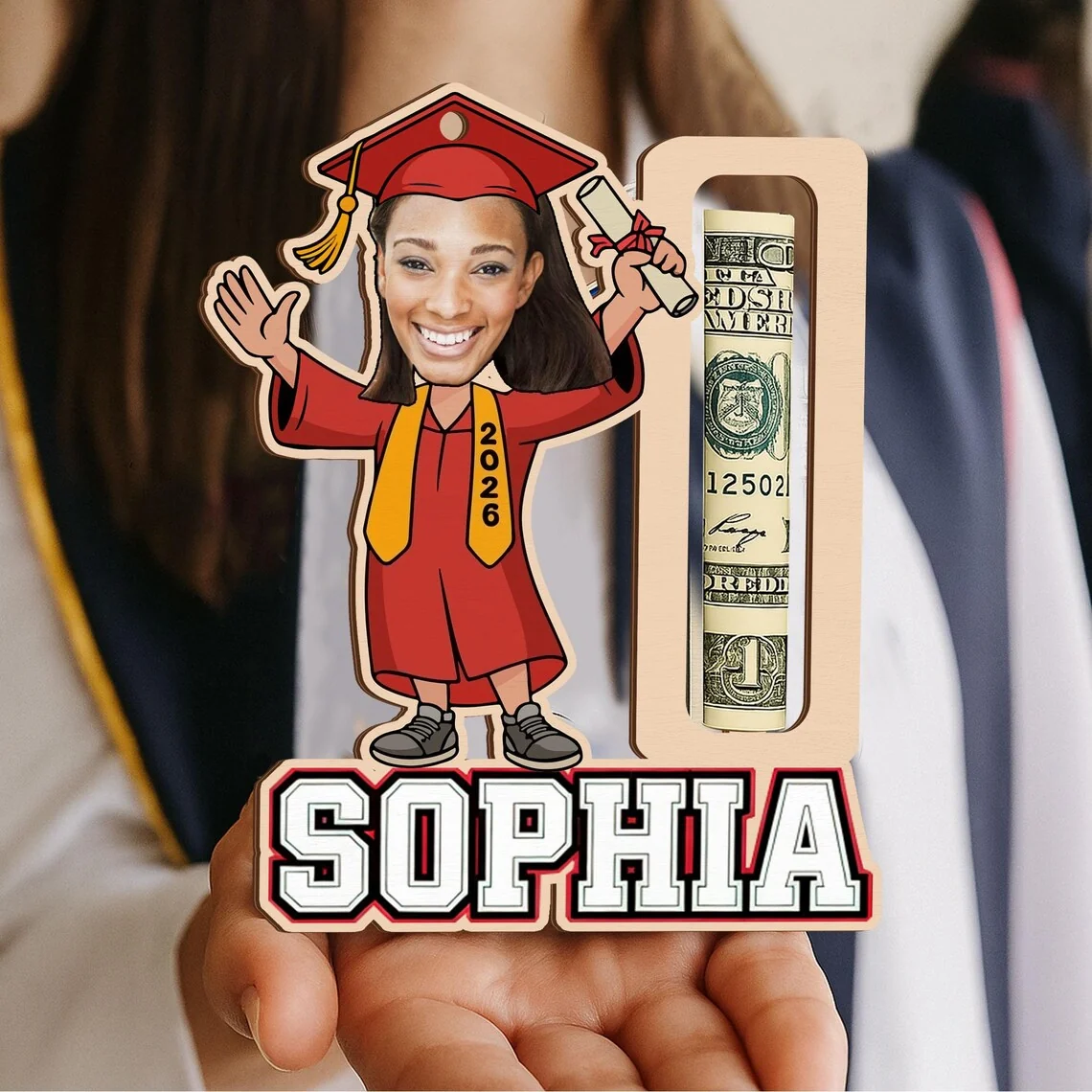 Custom Photo Graduation Money Holder – Class of 2026 - Image 3