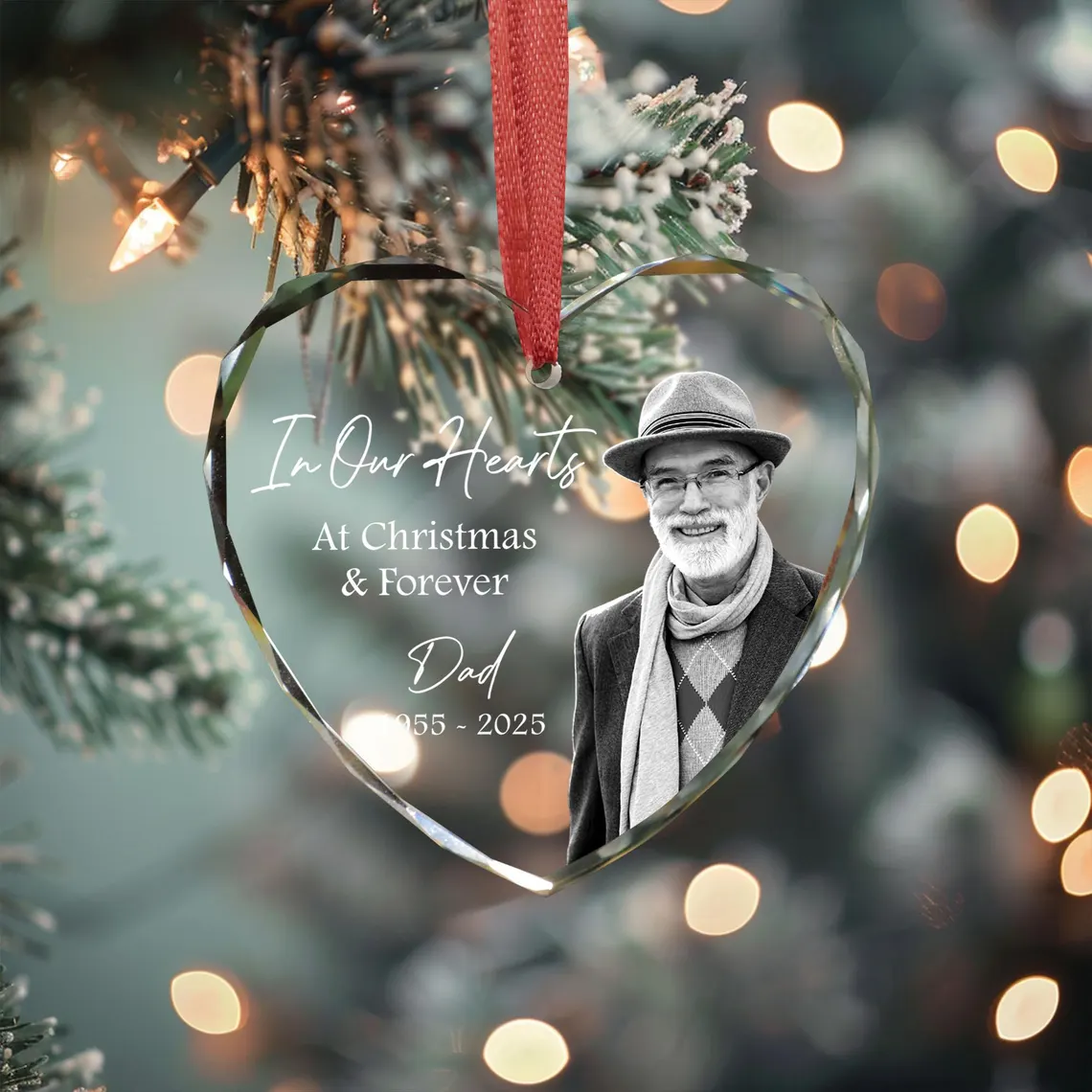 Custom Photo Memorial Ornament | Glass Remembrance Keepsake - Image 5