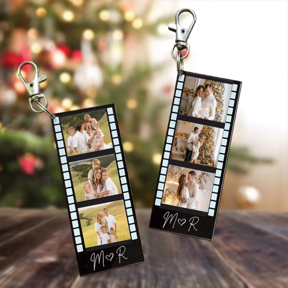 Custom Photo Strip Keychain – Couple & Best Friend Set (2pcs Option) - Image 2