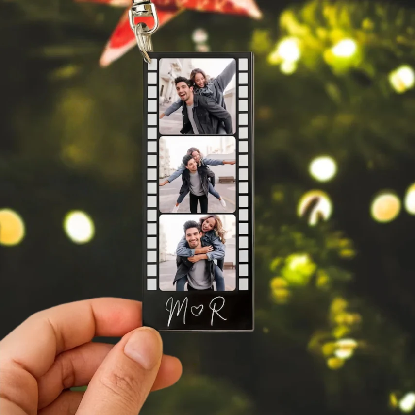 Custom Photo Strip Keychain – Couple & Best Friend Set (2pcs Option) - Image 4