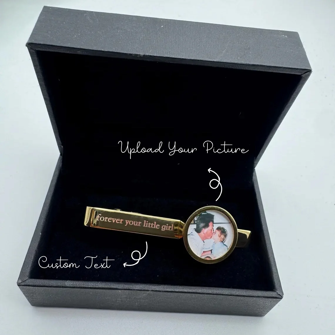 Custom Photo Tie Clip – Personalized Wedding, Birthday & Memorial Gift - Image 3