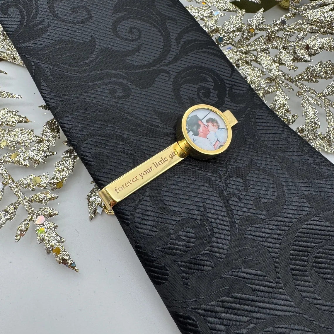 Custom Photo Tie Clip – Personalized Wedding, Birthday & Memorial Gift - Image 6