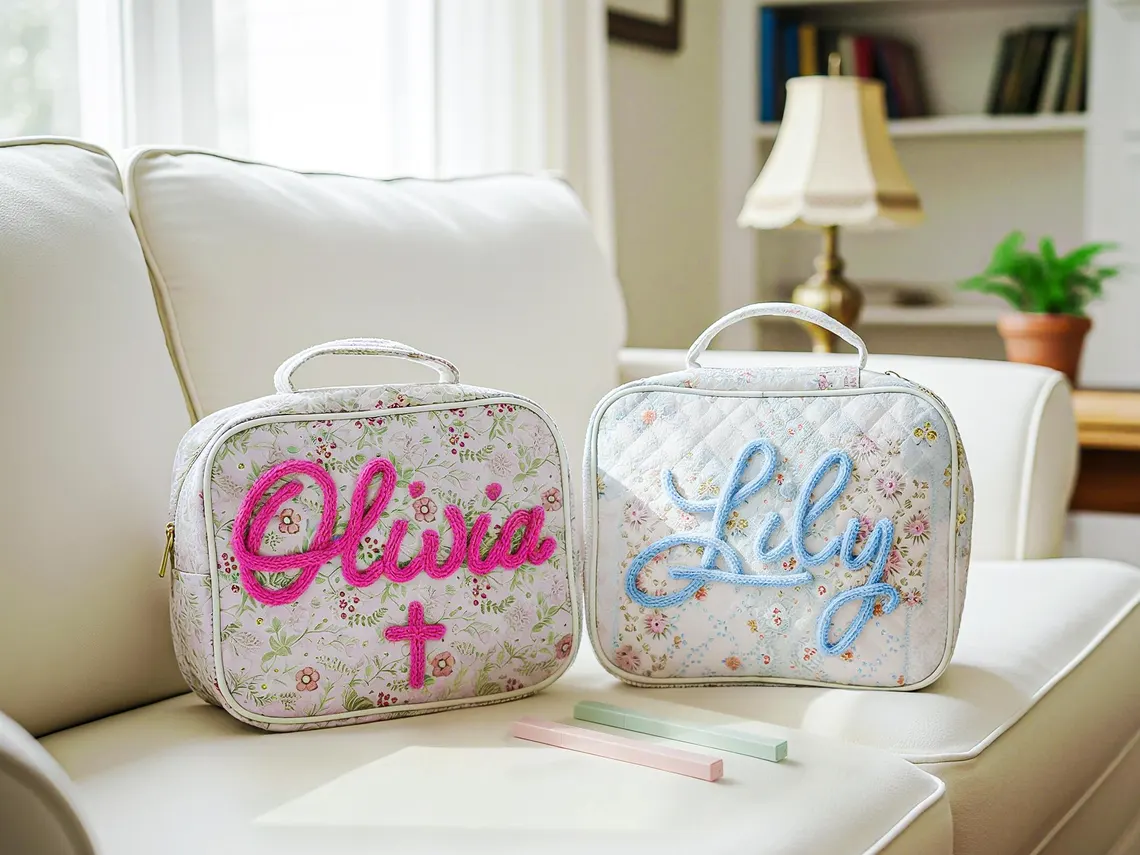 Personalized Quilted Bible Case – Large Size, Custom Embroidery Gift