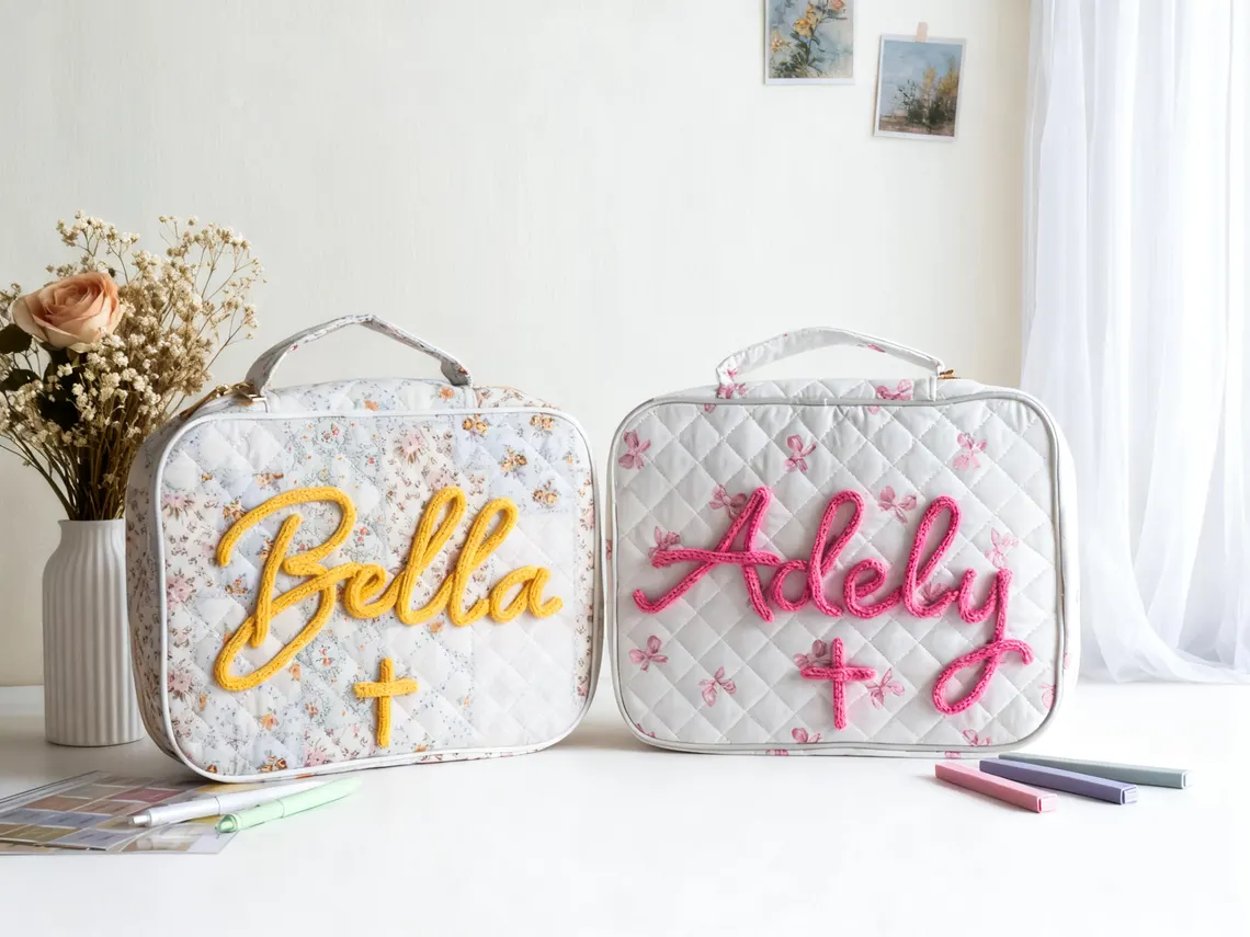 Personalized Quilted Bible Case – Large Size, Custom Embroidery Gift - Image 3