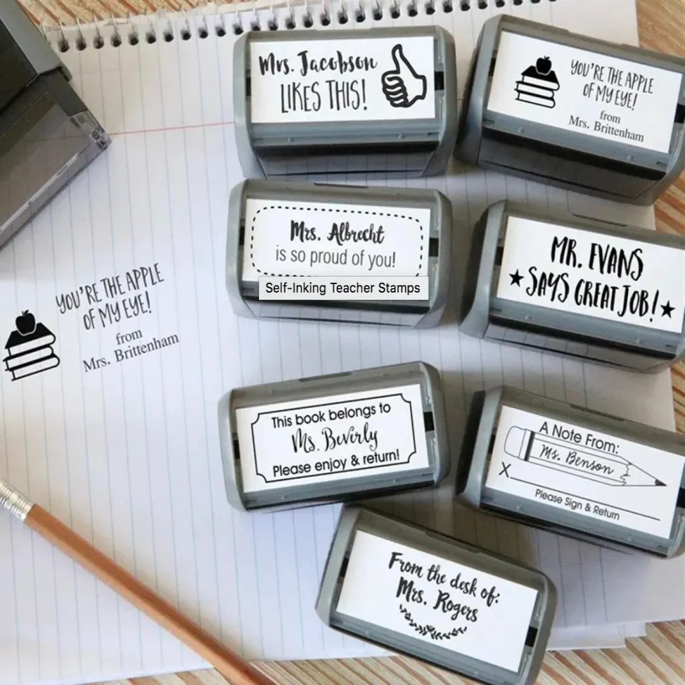 Custom Teacher Stamp – Personalized Self-Inking Stamp for Teachers - Image 2