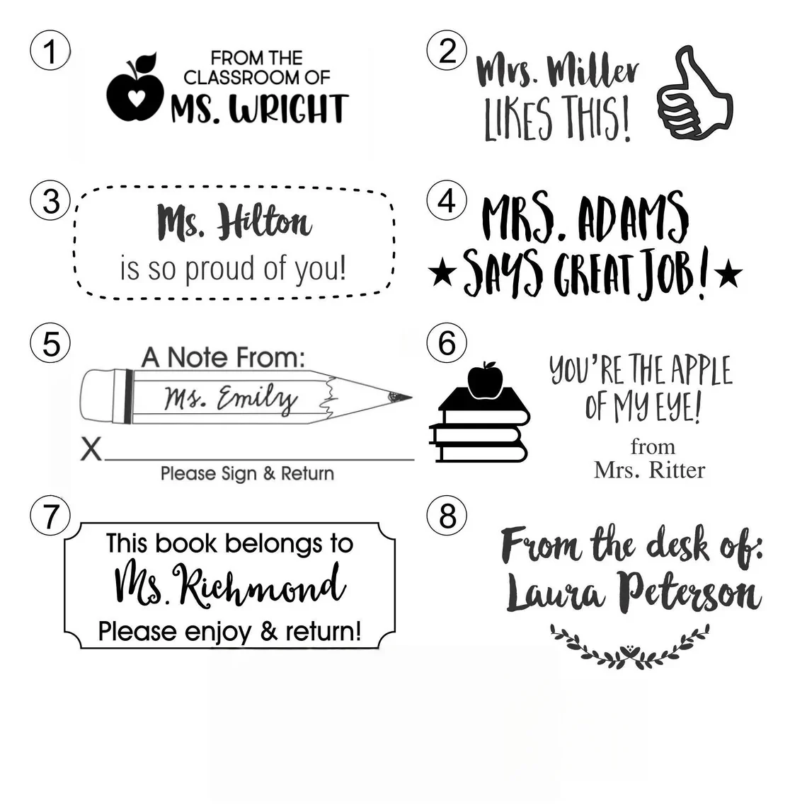 Custom Teacher Stamp – Personalized Self-Inking Stamp for Teachers - Image 5