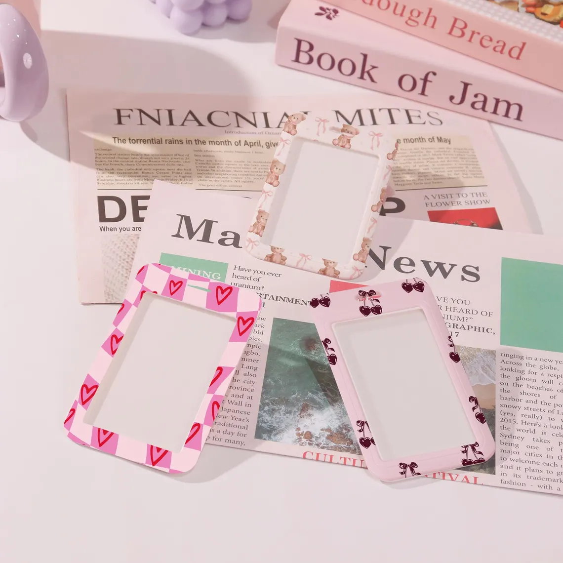 Custom Slide Closure Badge Holder with Daisy Wood Bead Lanyard - Image 7