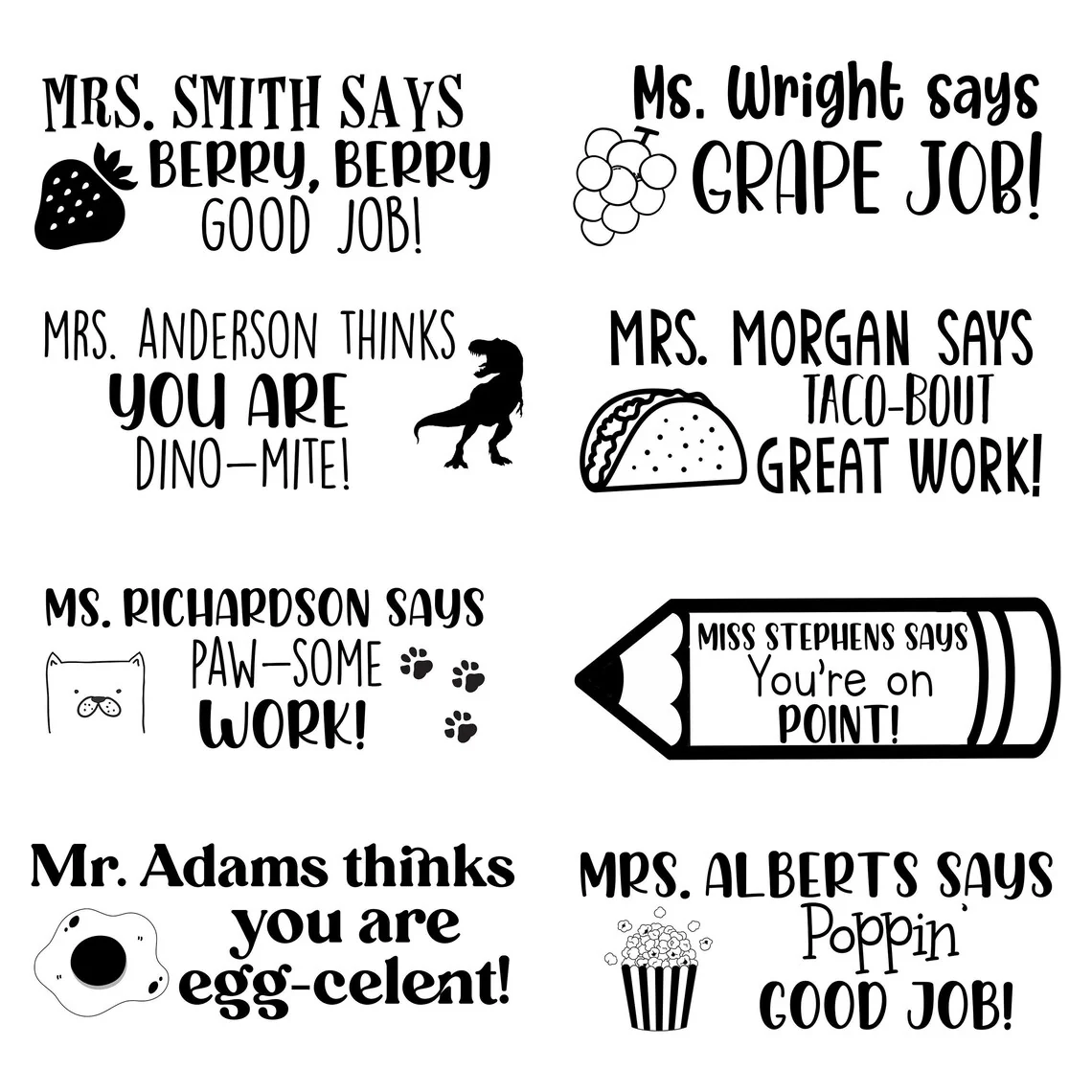 Custom Teacher Stamp – Personalized Gift for Classroom Use - Image 3