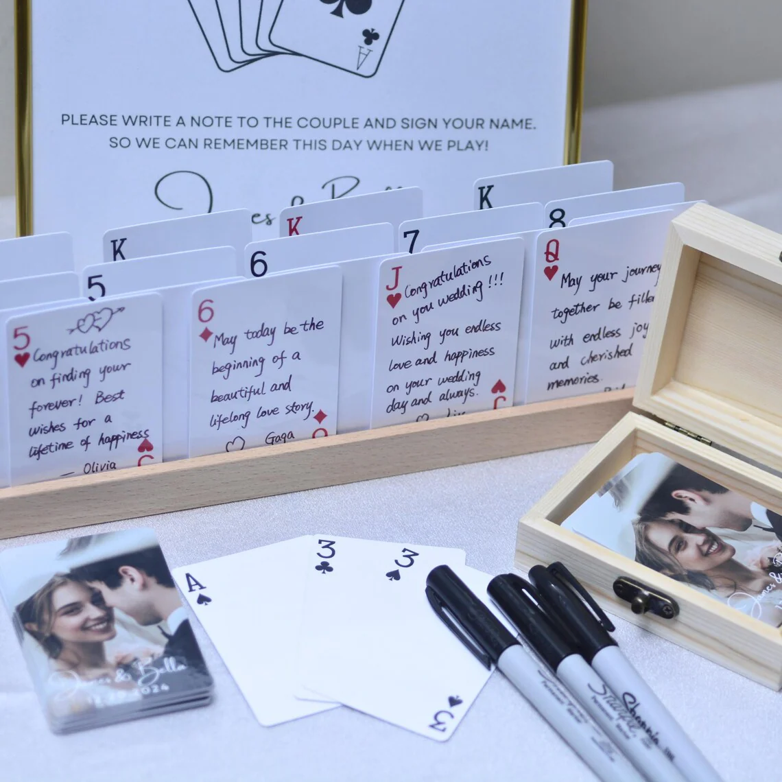 Custom Wedding Guest Book Playing Cards – Personalized Deck - Image 2