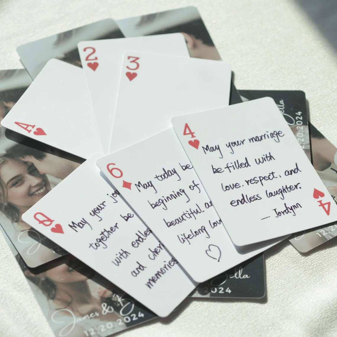 Custom Wedding Guest Book Playing Cards – Personalized Deck - Image 3
