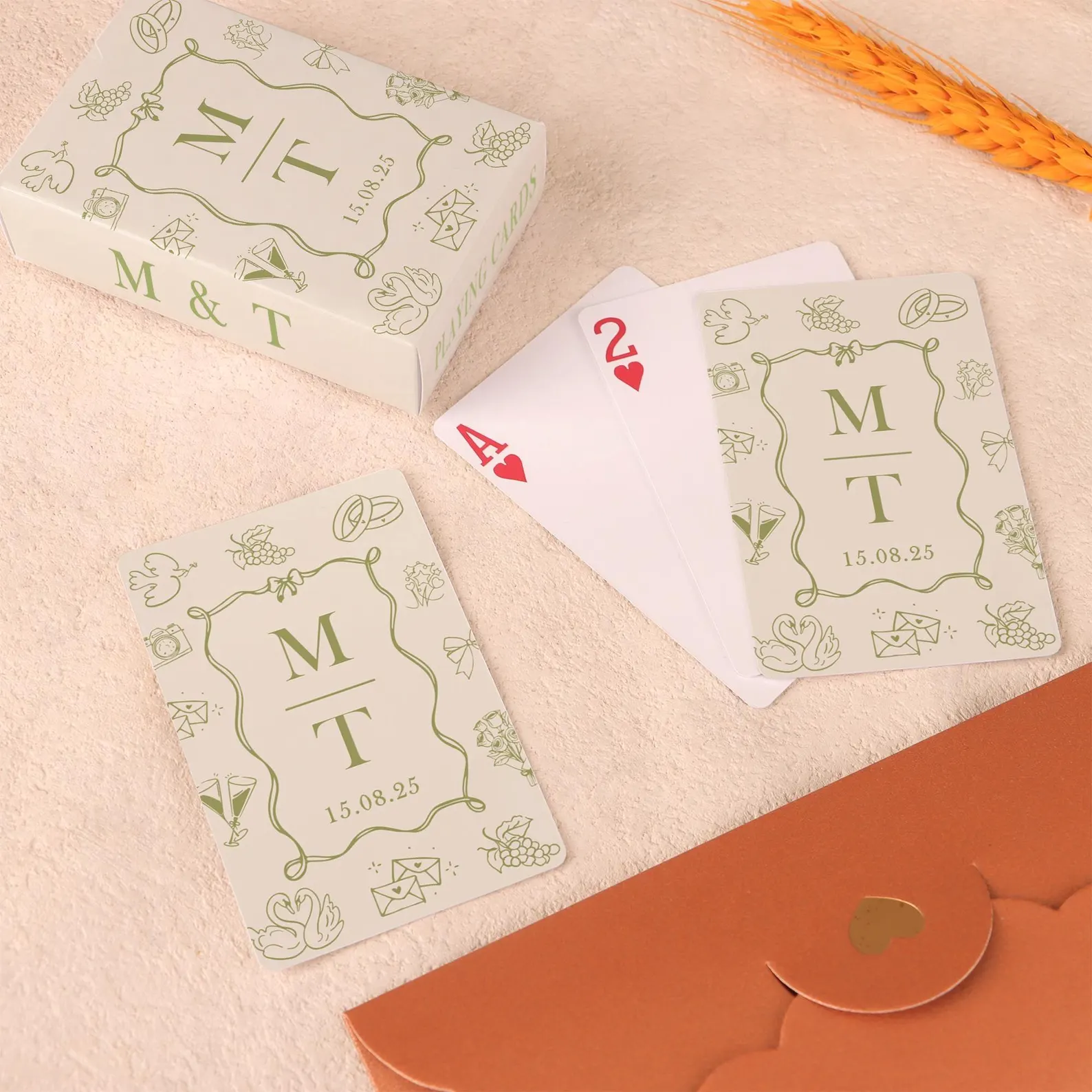 Custom Wedding Playing Cards Guest Book Alternative