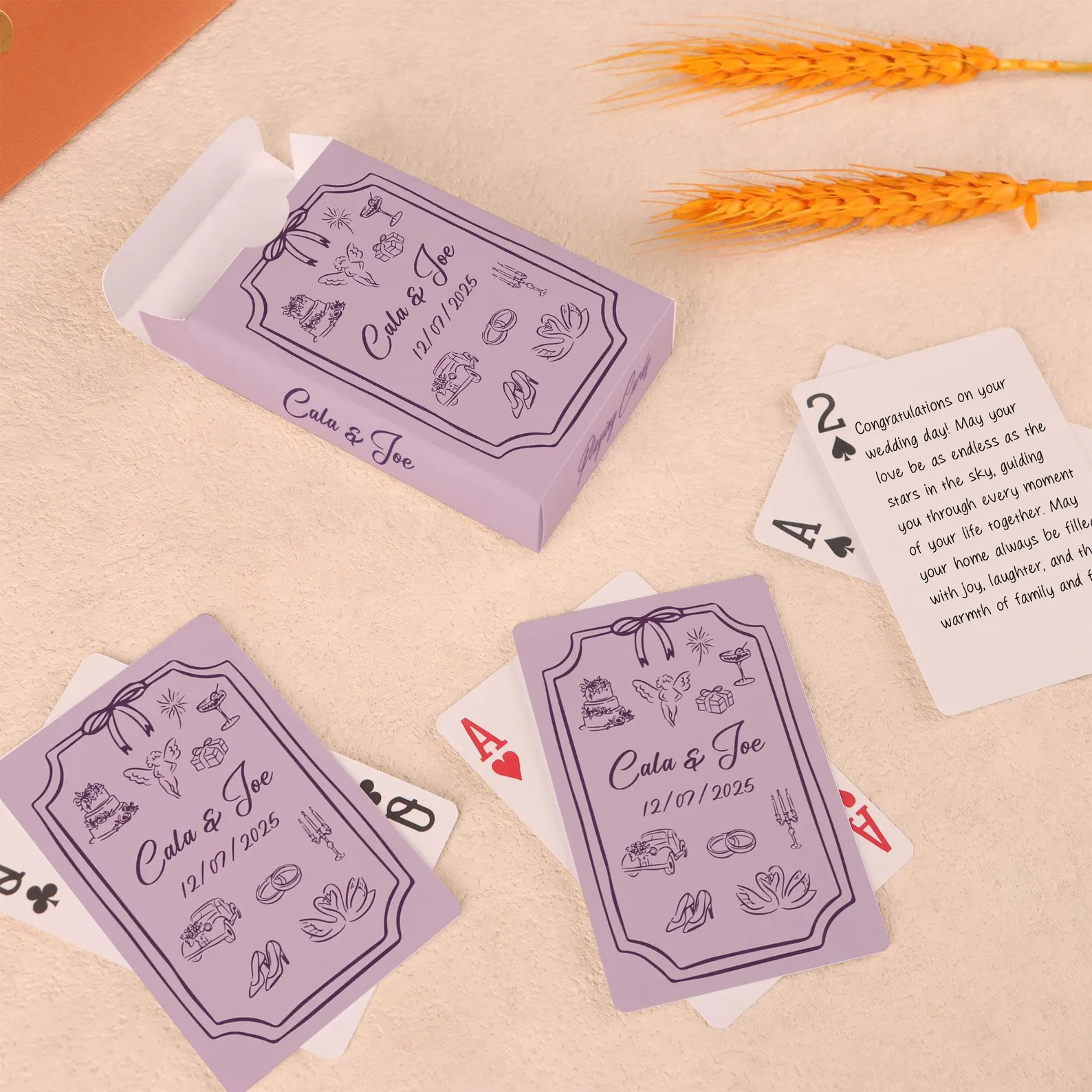 Custom Wedding Playing Cards Guest Book Alternative - Image 2