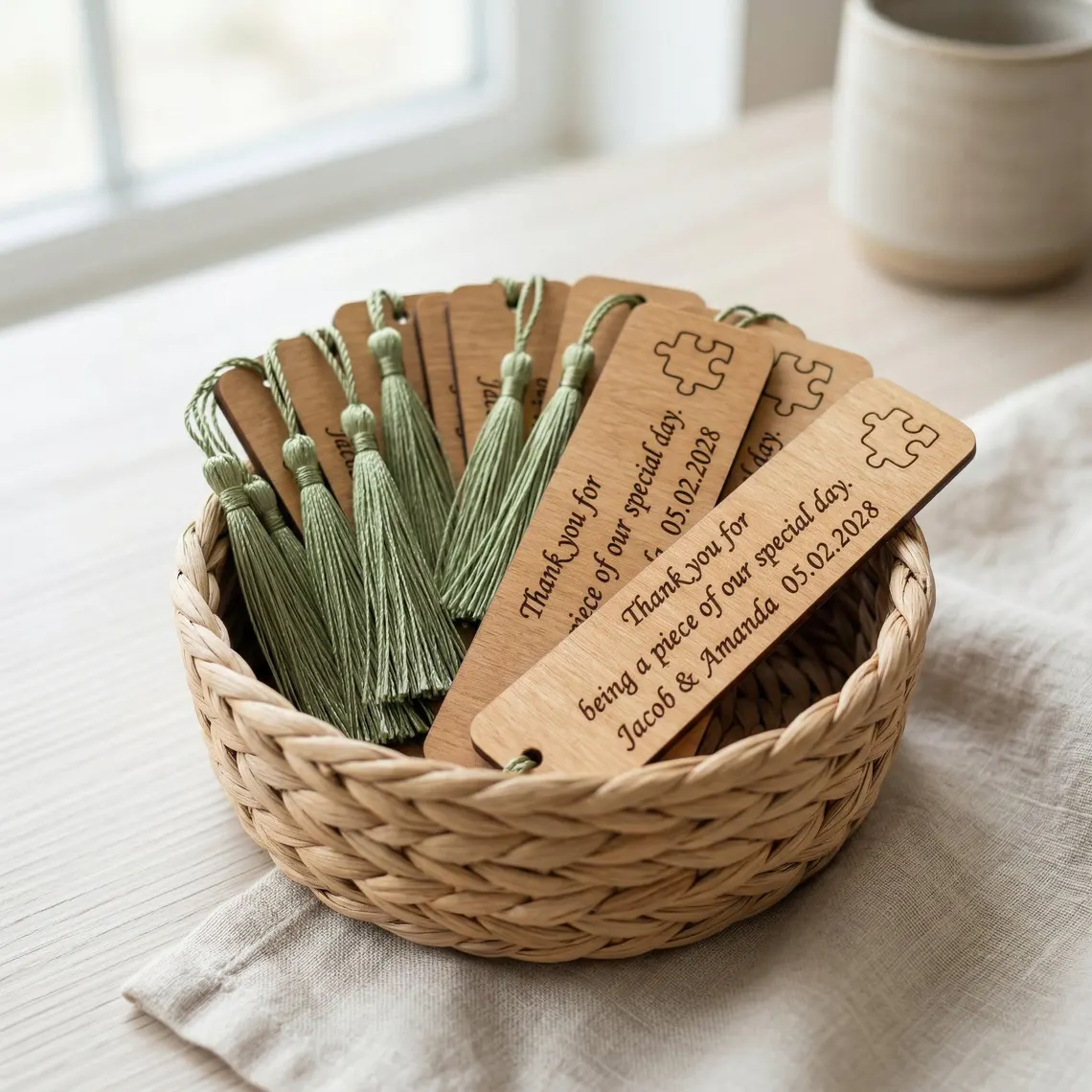 Custom Wooden Bookmarks – Wedding & Event Personalized Guest Favors - Image 3