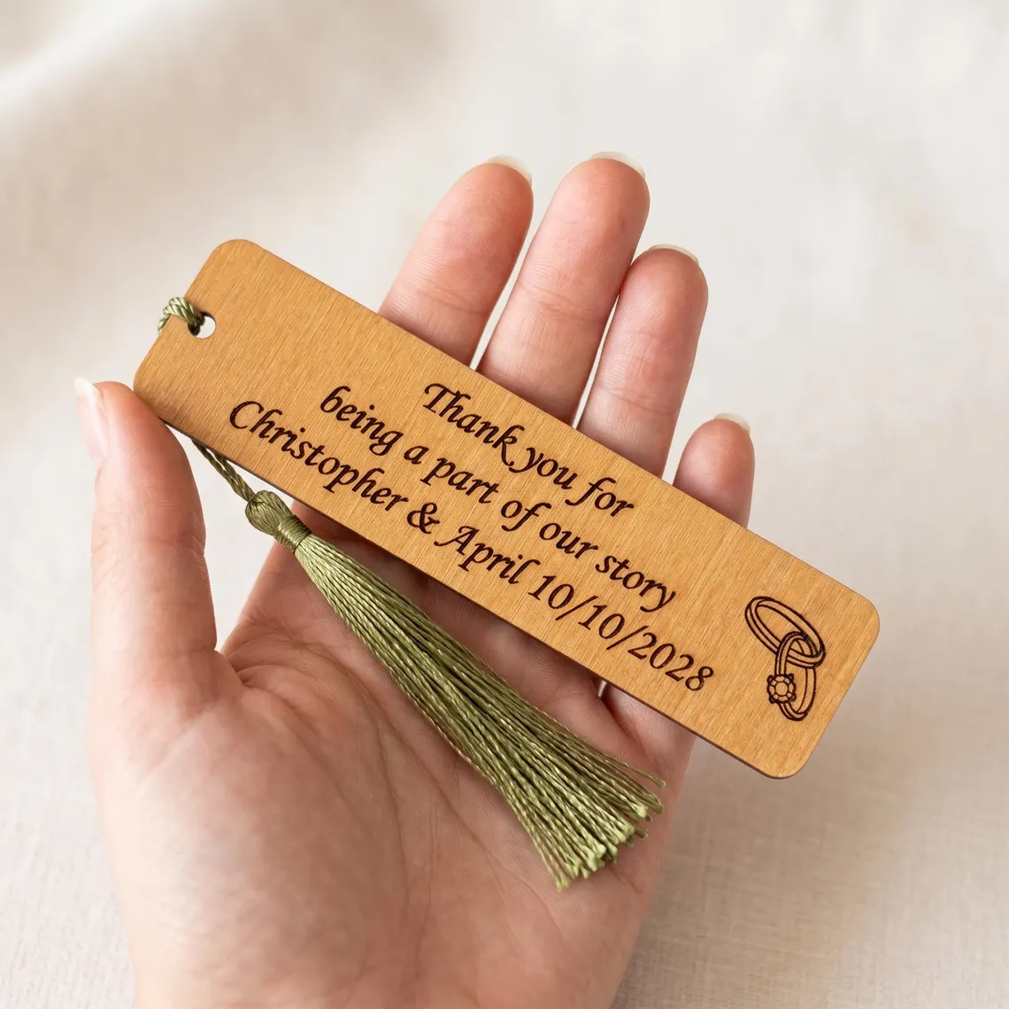 Custom Wooden Bookmarks – Wedding & Event Personalized Guest Favors - Image 5