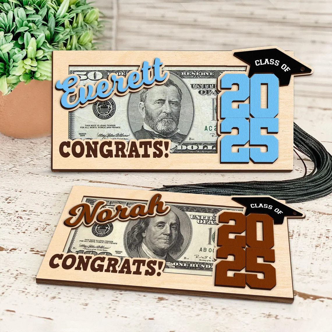 Custom Wooden Money Holder – Personalized Graduation Gift - Image 7