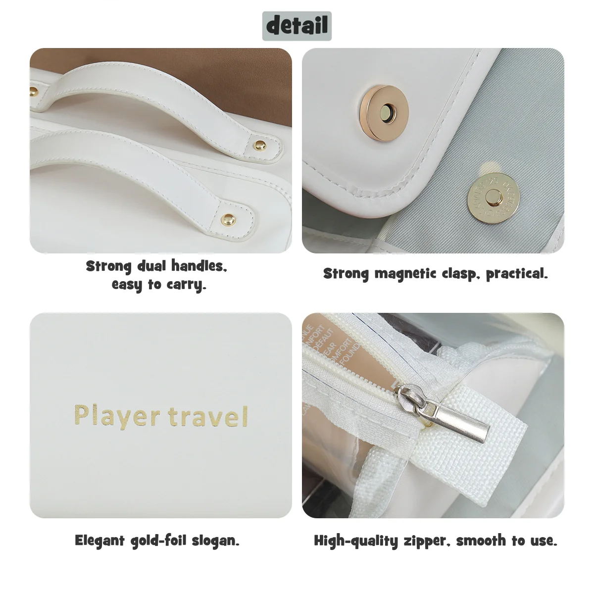 Customizable 4-in-1 Detachable Travel Makeup Bag - Image 7