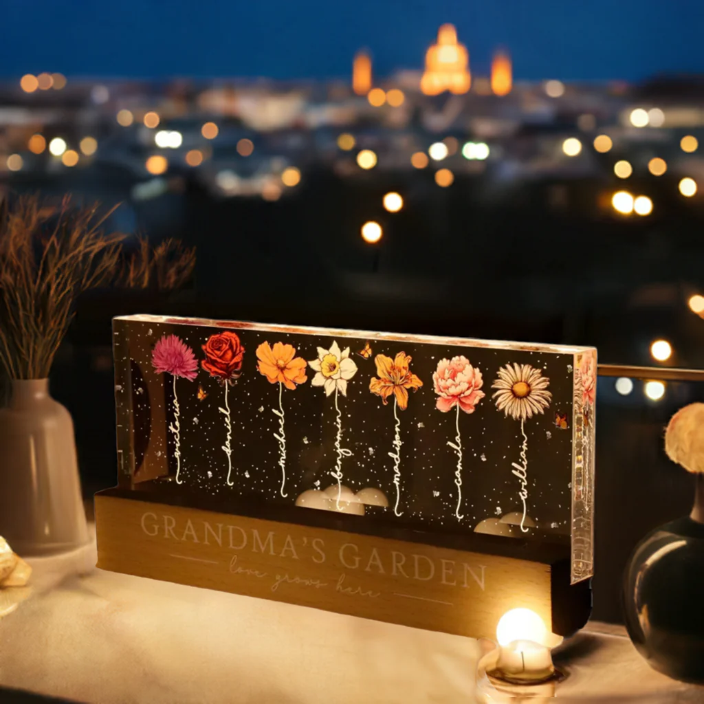 Custom Birth Month Flower LED Night Lamp- Personalized Mother’s Day Gift 🌸💡 - Image 4