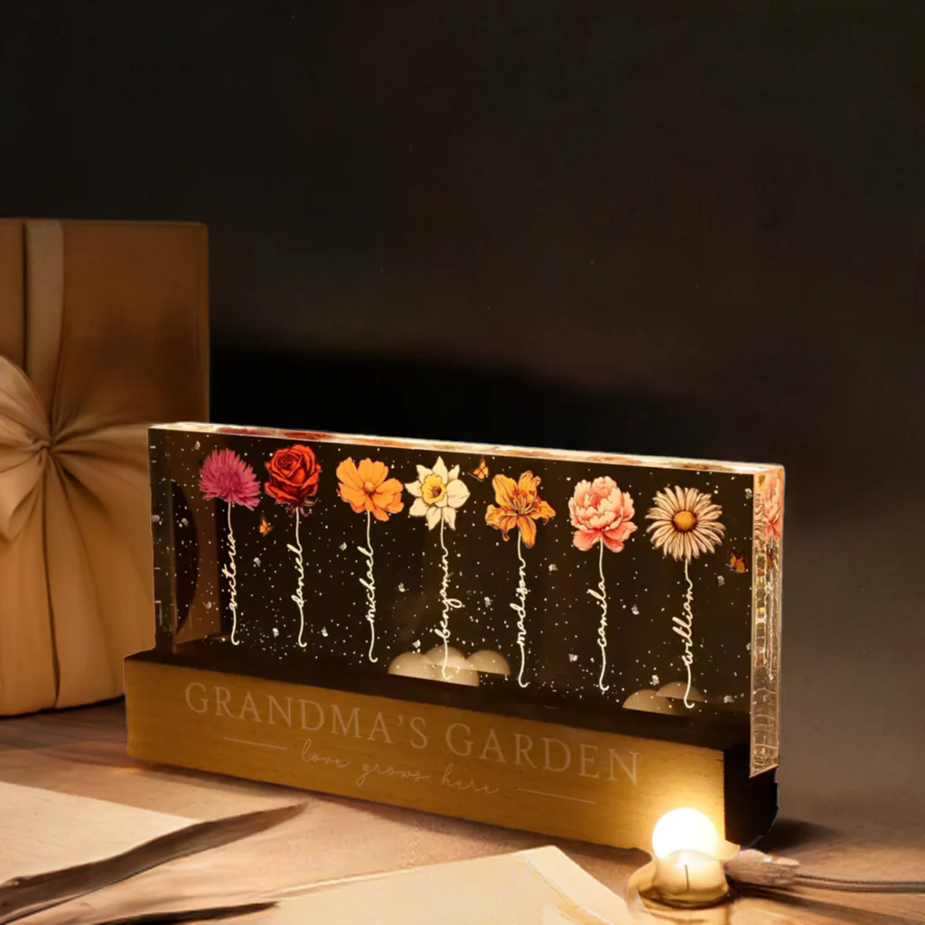 Custom Birth Month Flower LED Night Lamp- Personalized Mother’s Day Gift 🌸💡 - Image 6