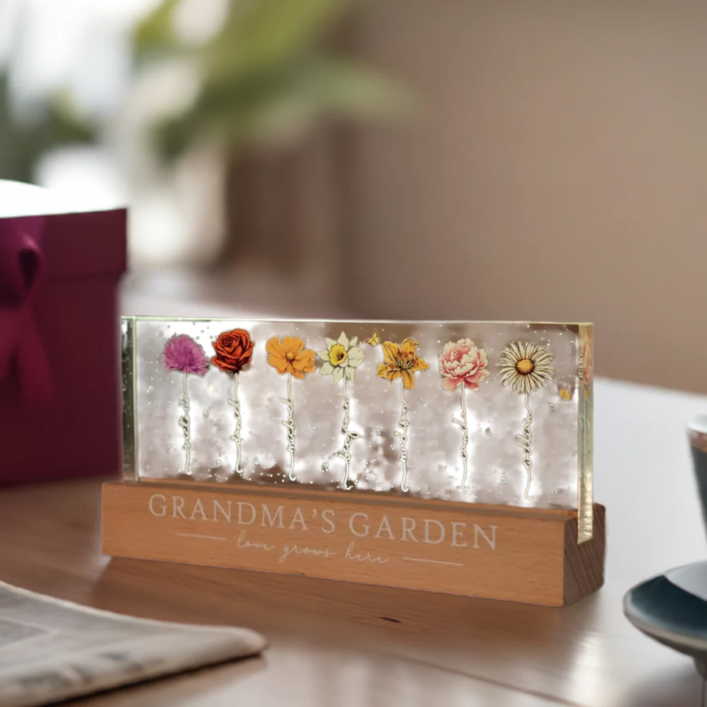 Custom Birth Month Flower LED Night Lamp- Personalized Mother’s Day Gift 🌸💡 - Image 7