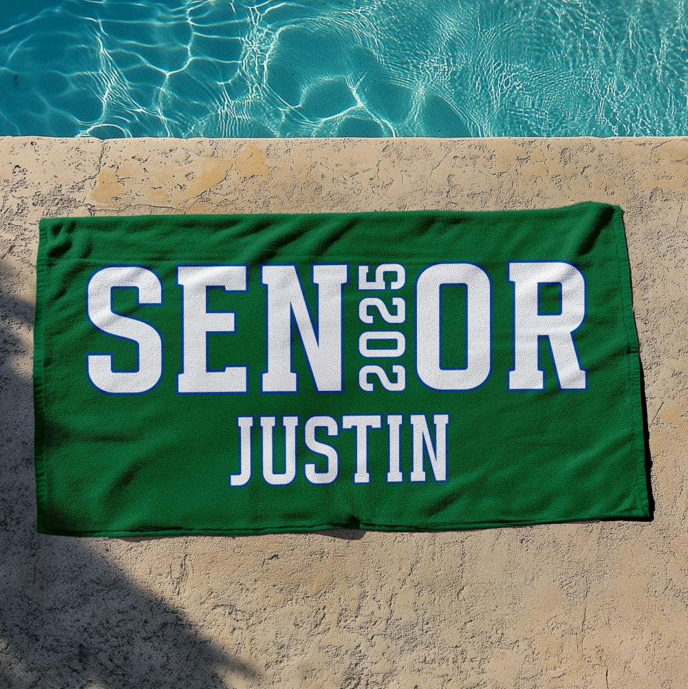 Personalized Beach Towel, Name Pool Towel, Gift for Kids, Graduation Gift, Senior Gift - Image 5