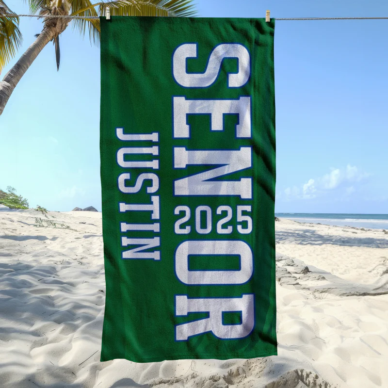 Personalized Beach Towel, Name Pool Towel, Gift for Kids, Graduation Gift, Senior Gift - Image 7
