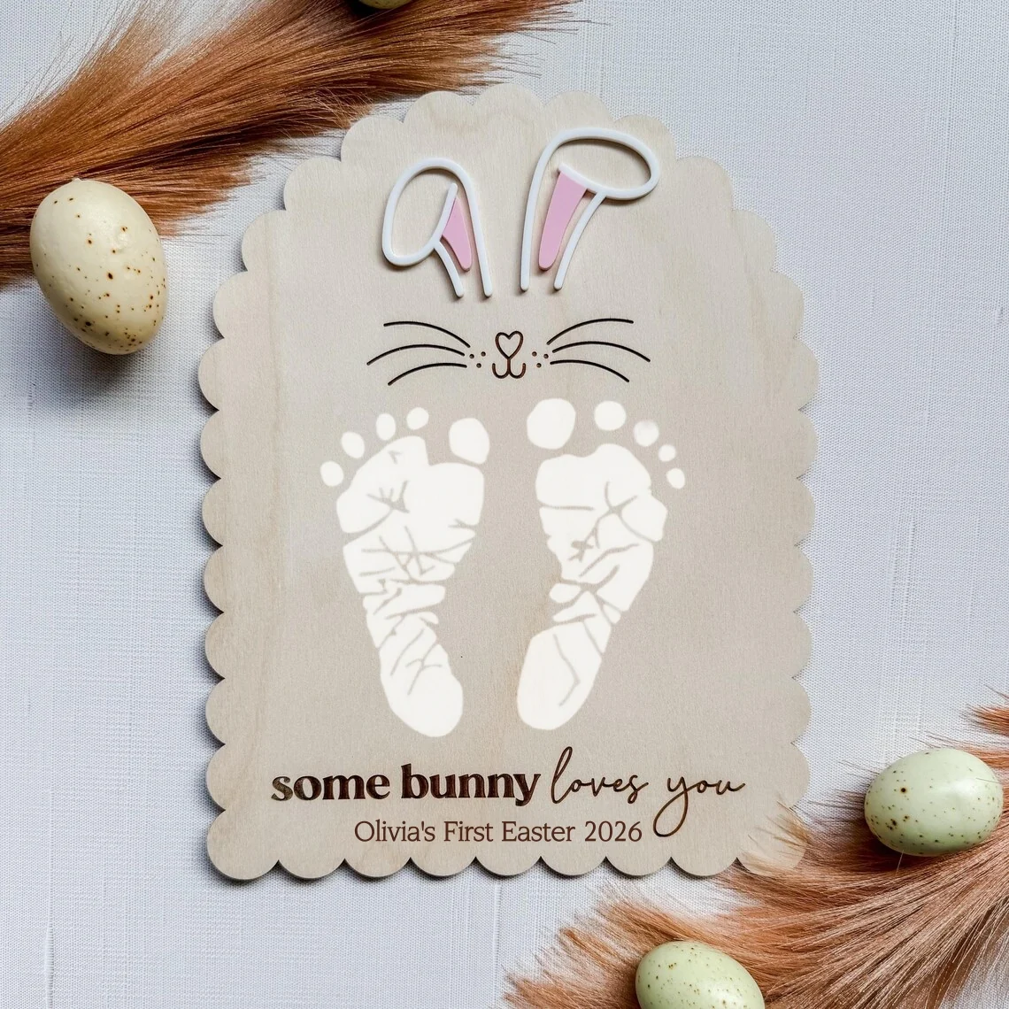 DIY Easter Baby Footprint Sign – Baby’s First Easter Keepsake