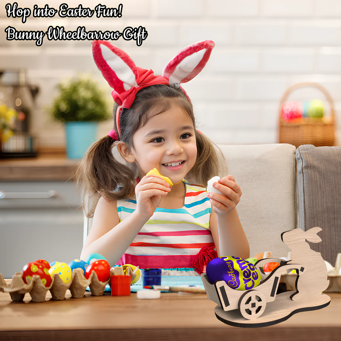 Easter Bunny Wheelbarrow Gift - Perfect Easter Holiday Present - Image 3