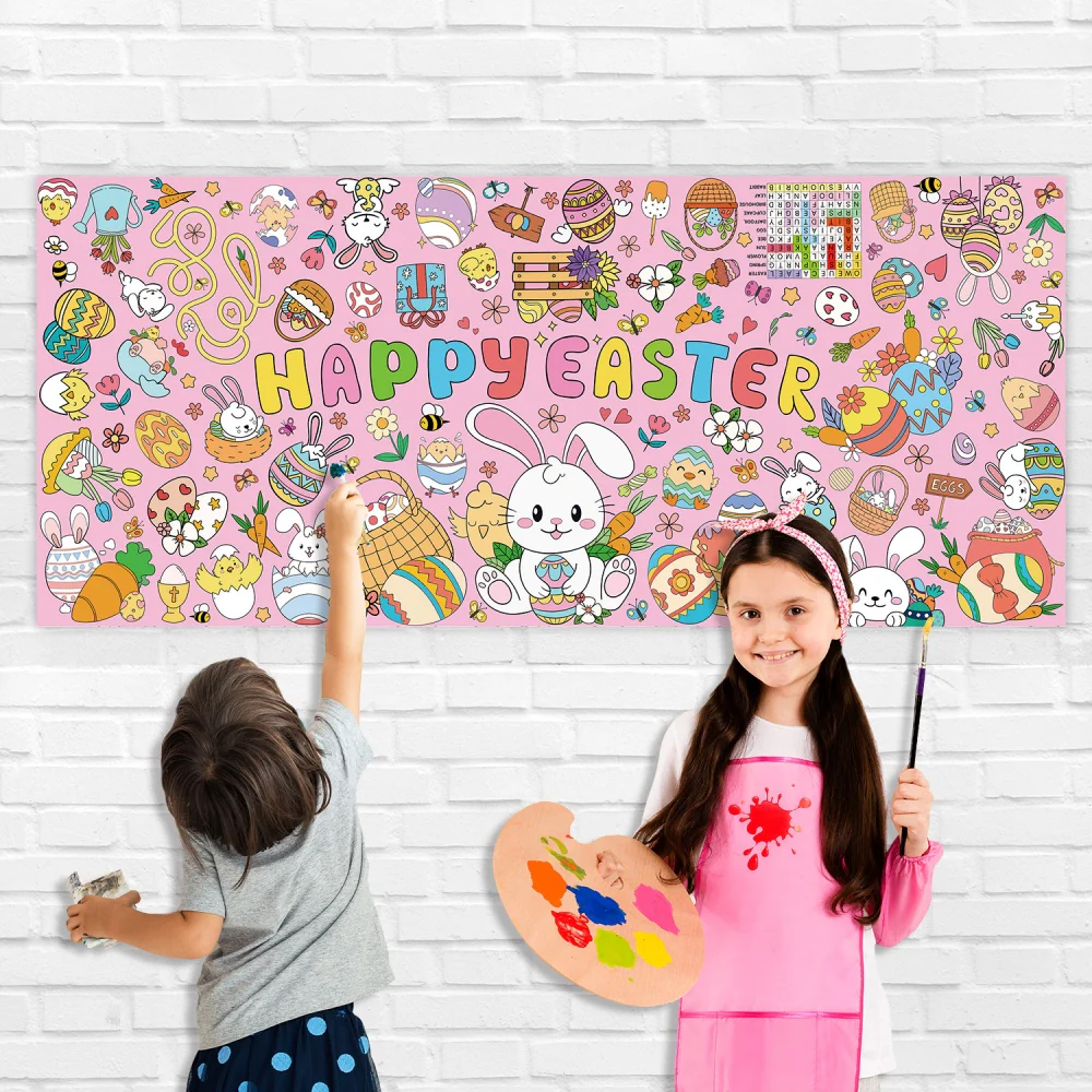 Easter Graffiti Poster Coloring Paper Tablecloth β Fun Activity for Kids! π£π¨ - Image 10
