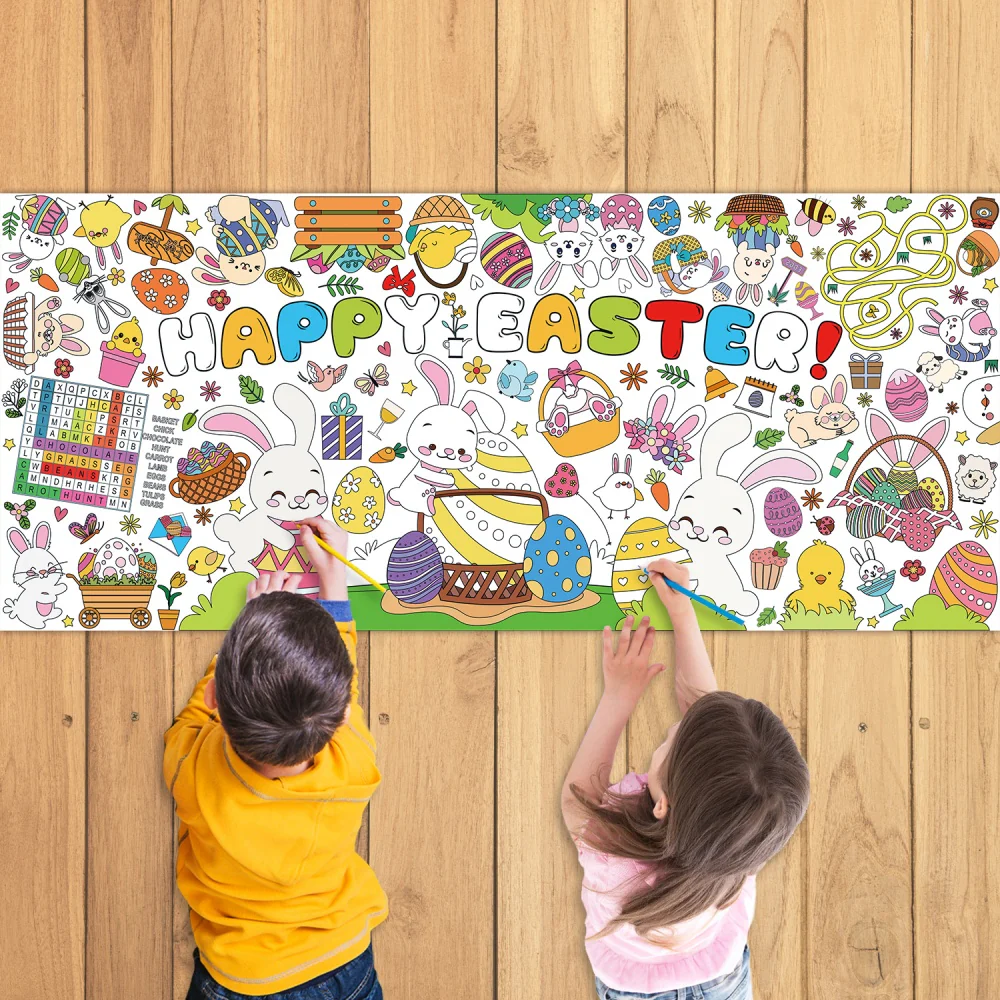 Easter Graffiti Poster Coloring Paper Tablecloth β Fun Activity for Kids! π£π¨ - Image 11