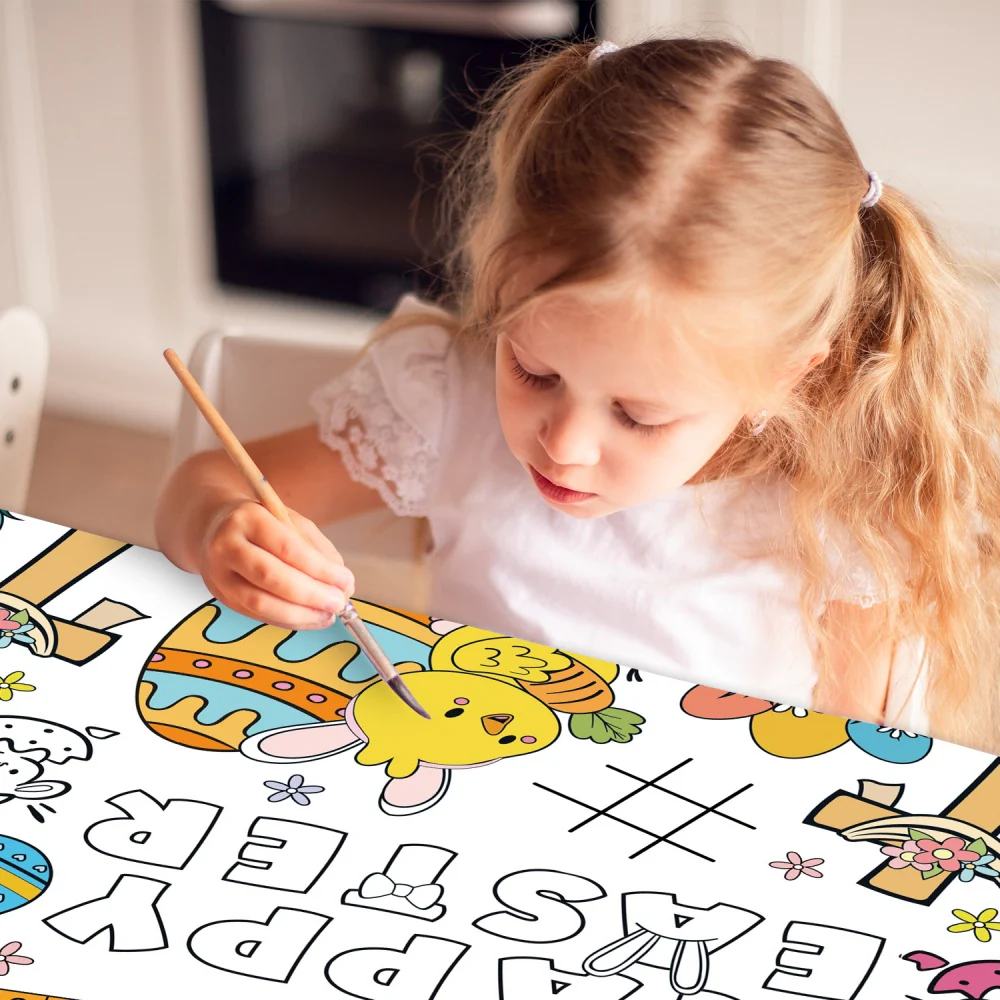 Easter Graffiti Poster Coloring Paper Tablecloth β Fun Activity for Kids! π£π¨ - Image 12