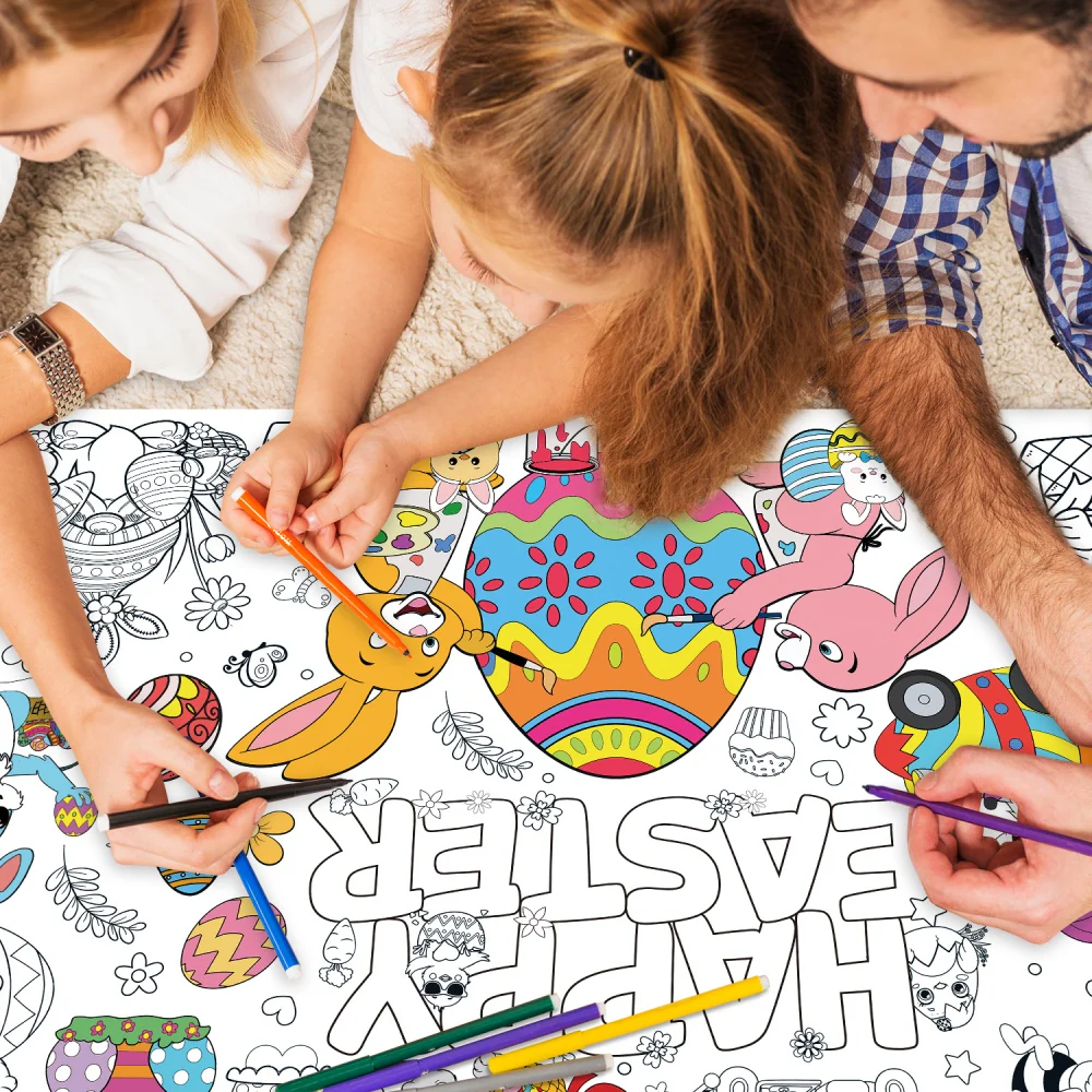 Easter Graffiti Poster Coloring Paper Tablecloth β Fun Activity for Kids! π£π¨ - Image 14