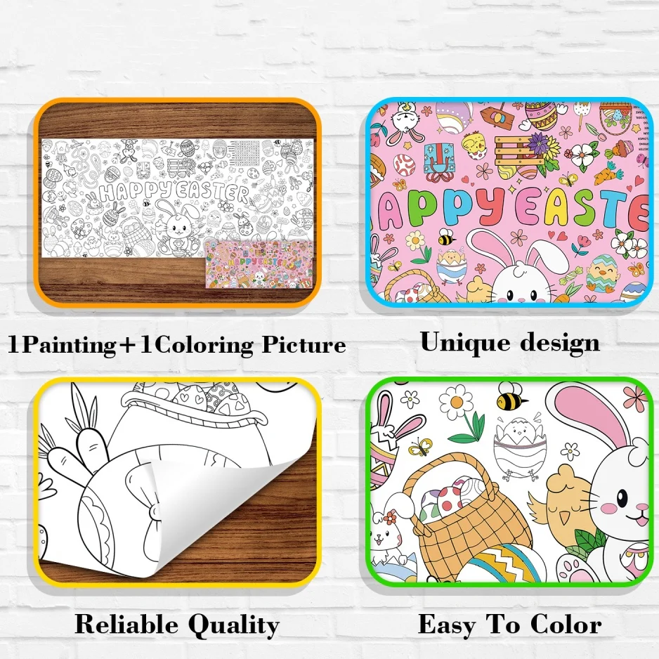 Easter Graffiti Poster Coloring Paper Tablecloth β Fun Activity for Kids! π£π¨ - Image 15