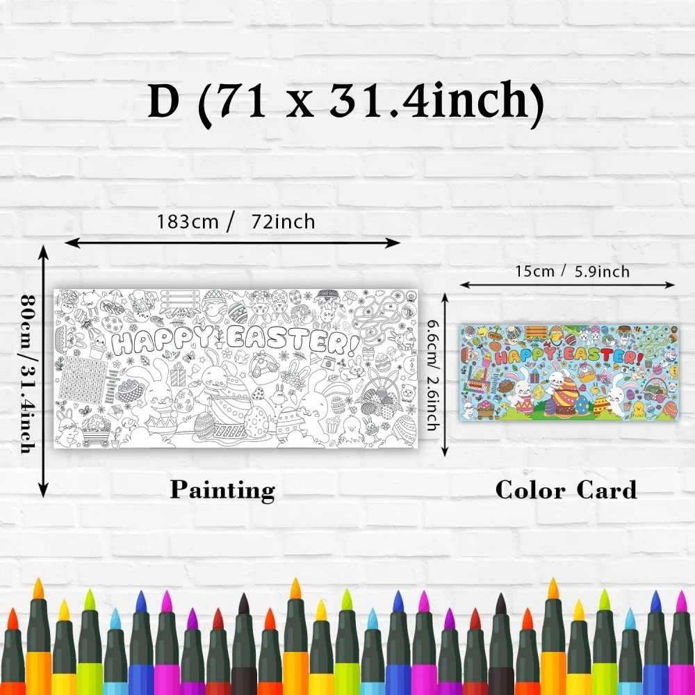 Easter Graffiti Poster Coloring Paper Tablecloth β Fun Activity for Kids! π£π¨ - Image 18
