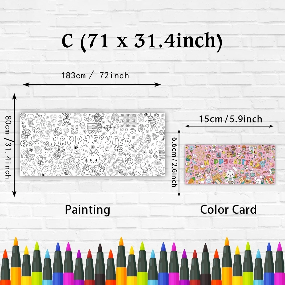Easter Graffiti Poster Coloring Paper Tablecloth β Fun Activity for Kids! π£π¨ - Image 19