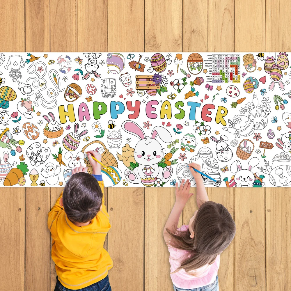 Easter Graffiti Poster Coloring Paper Tablecloth β Fun Activity for Kids! π£π¨ - Image 9