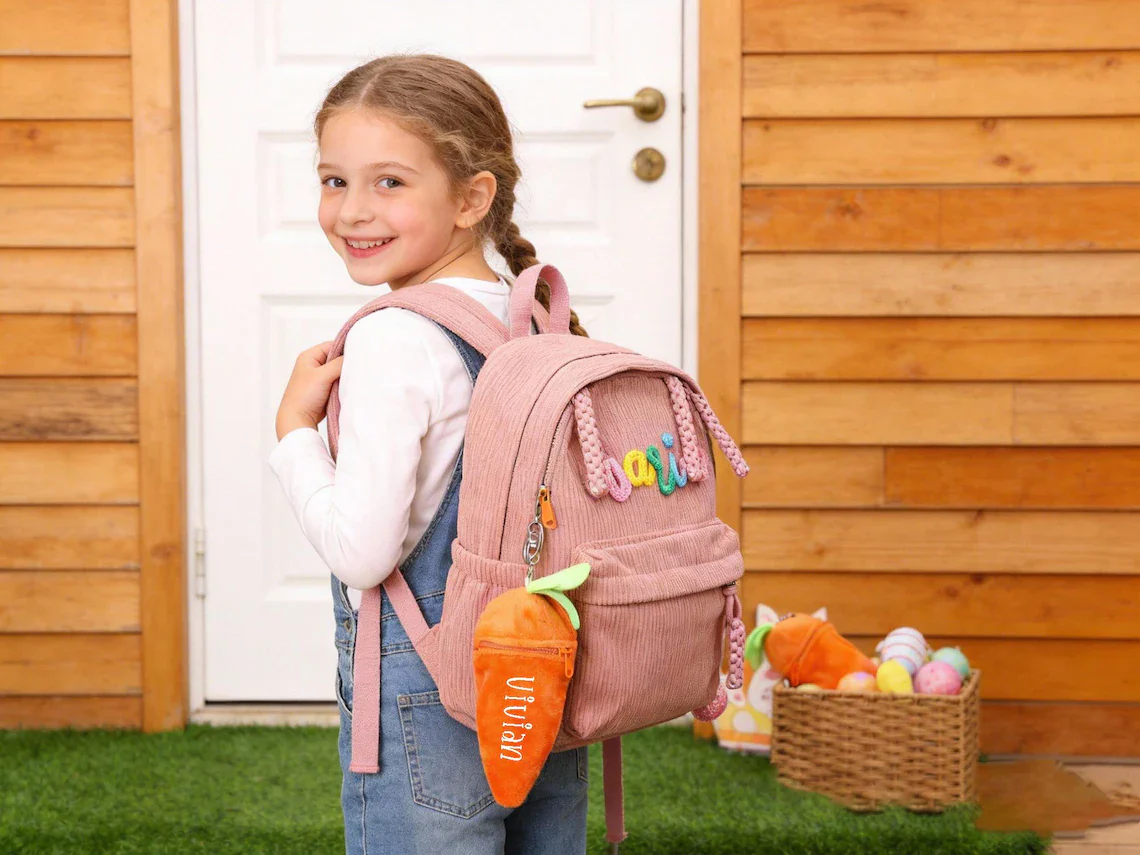 Personalized Embroidered Bunny Rabbit Carrot Plush Toy - Easter Basket Stuffer for Kids - Image 6