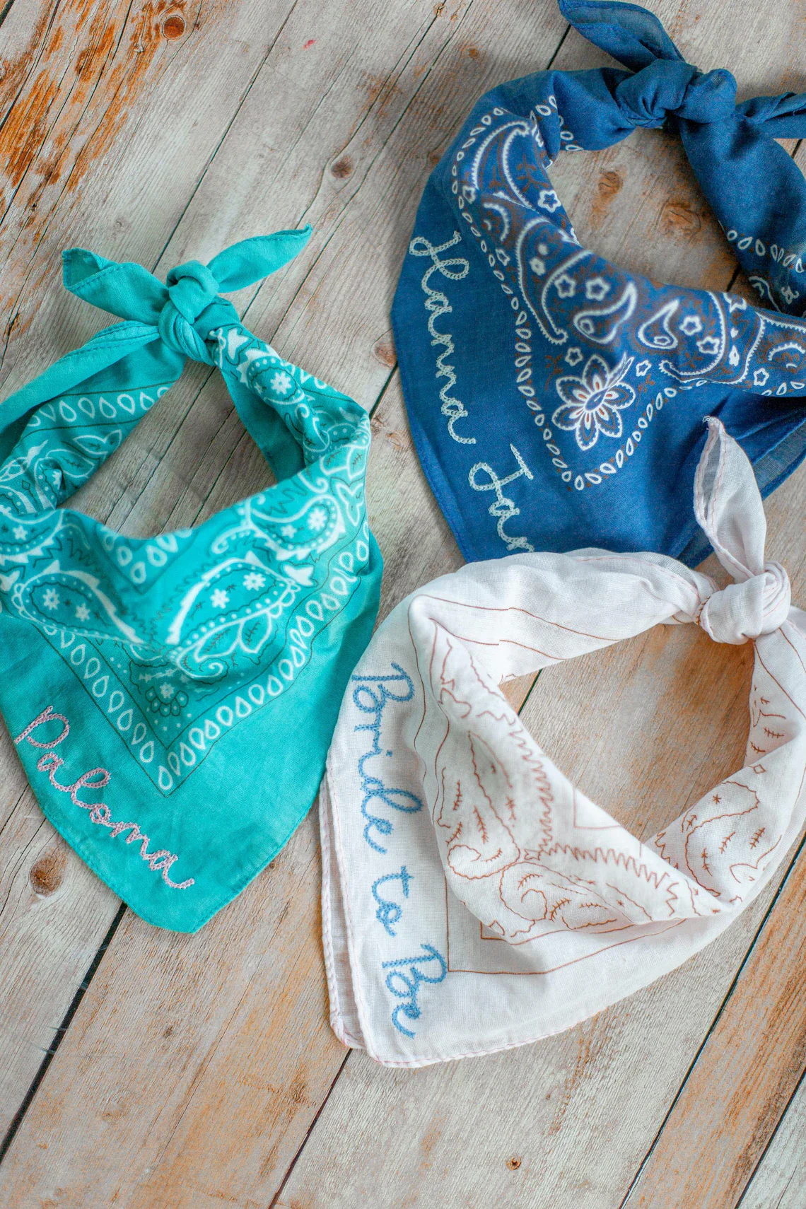 Custom Embroidered Bandana – Wedding Favor or Bridesmaid Gift - Image 3