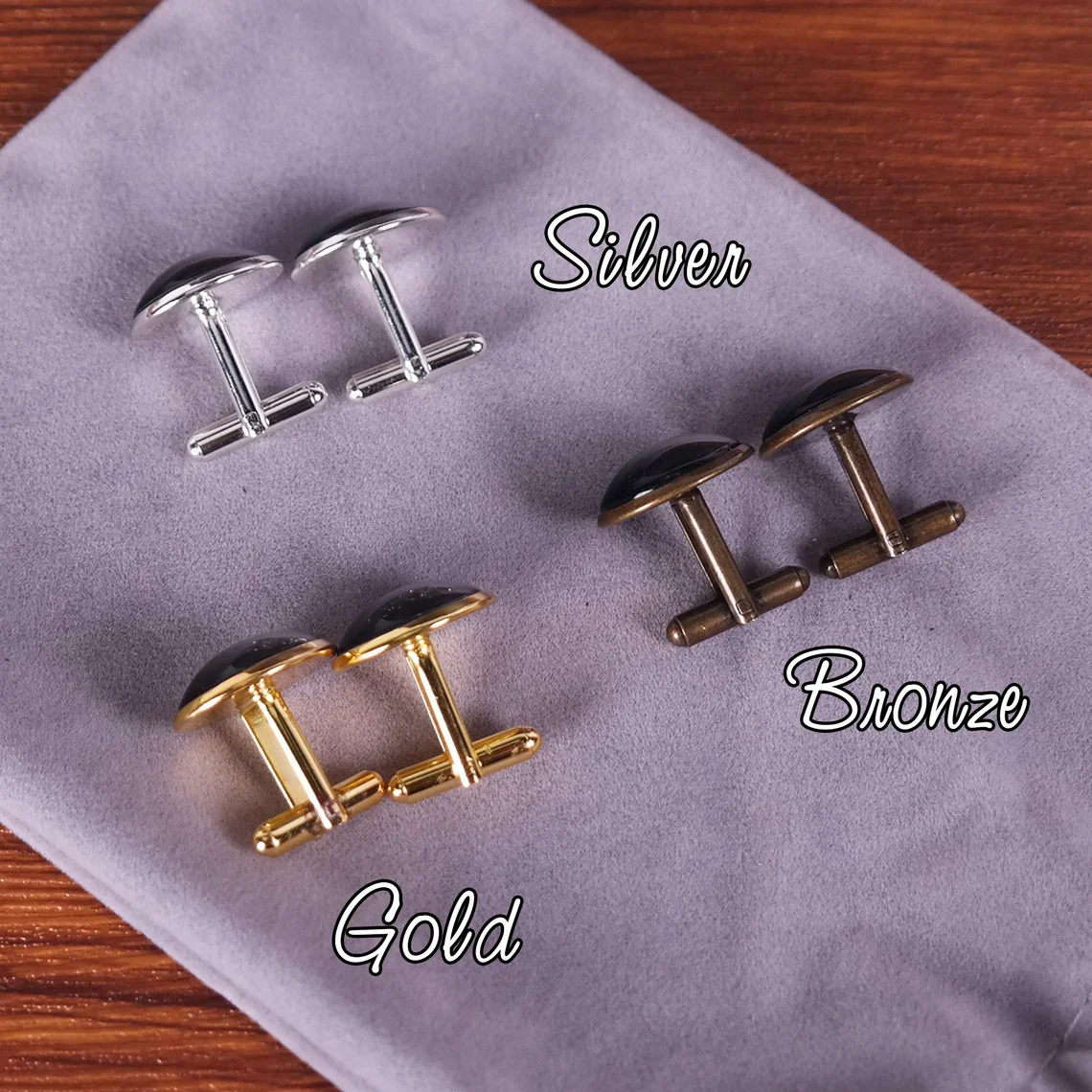 Personalized Father of the Bride Photo Cufflinks Wedding Gift - Image 5