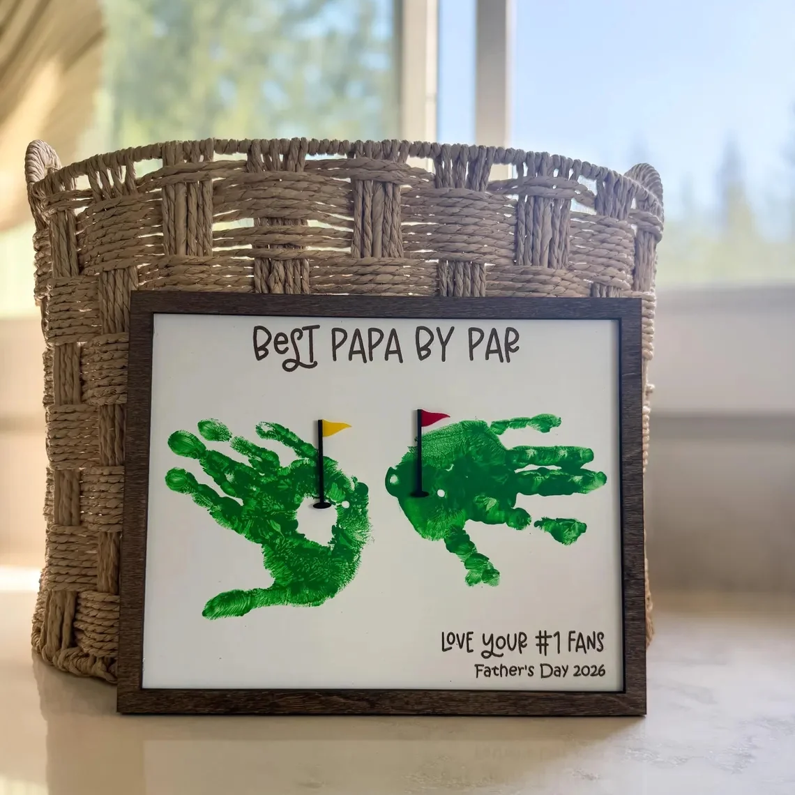 Father’s Day Golf Handprint Sign – Personalized Dad Gift 2026 - Image 2