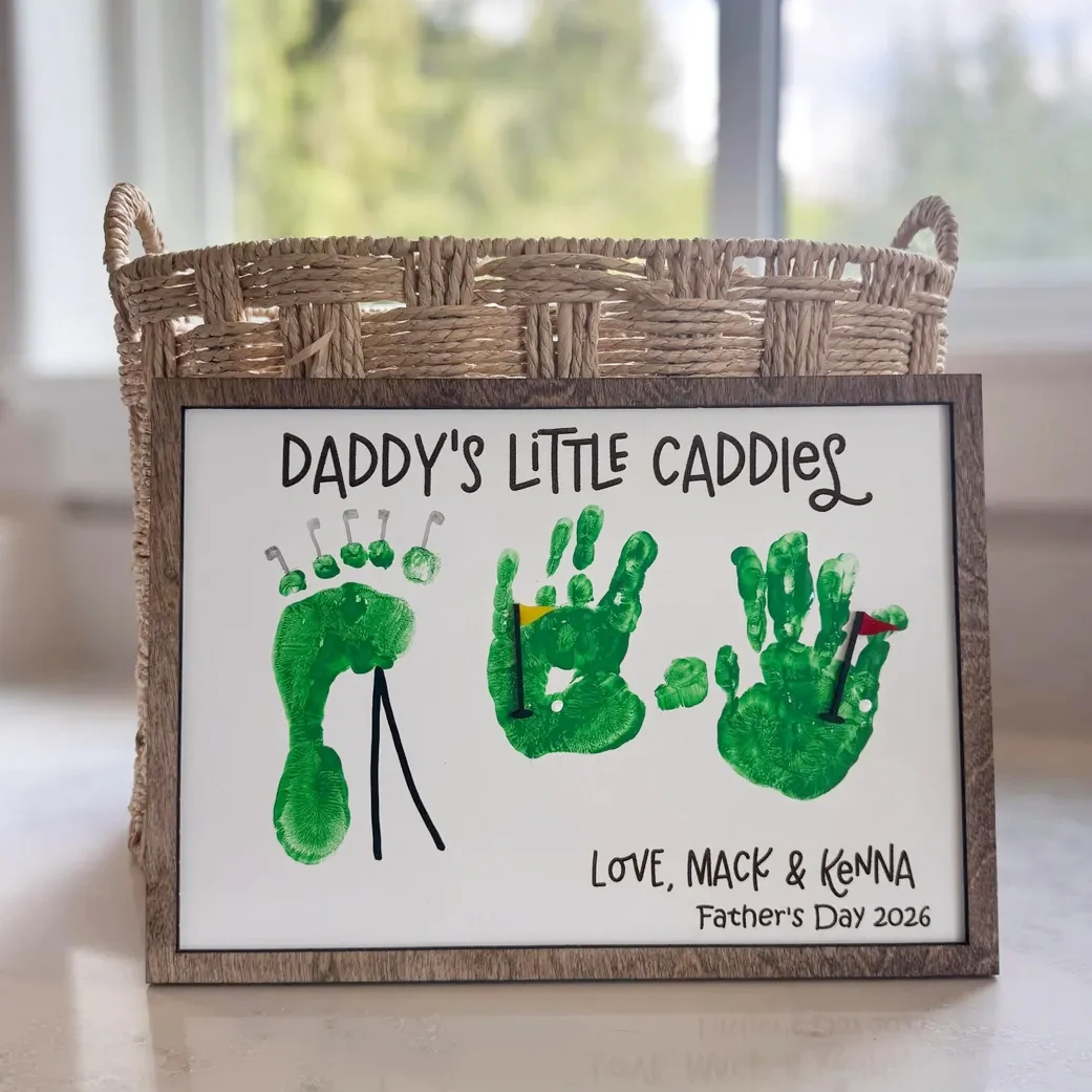 Father’s Day Golf Handprint Sign – Personalized Dad Gift 2026 - Image 4