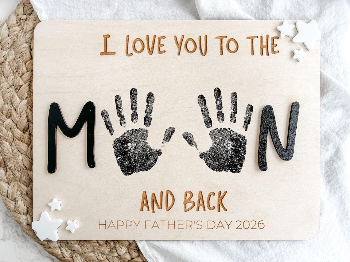 Fathers Day Handprint Sign – Personalized DIY Gift for Dad 2026 - Image 2