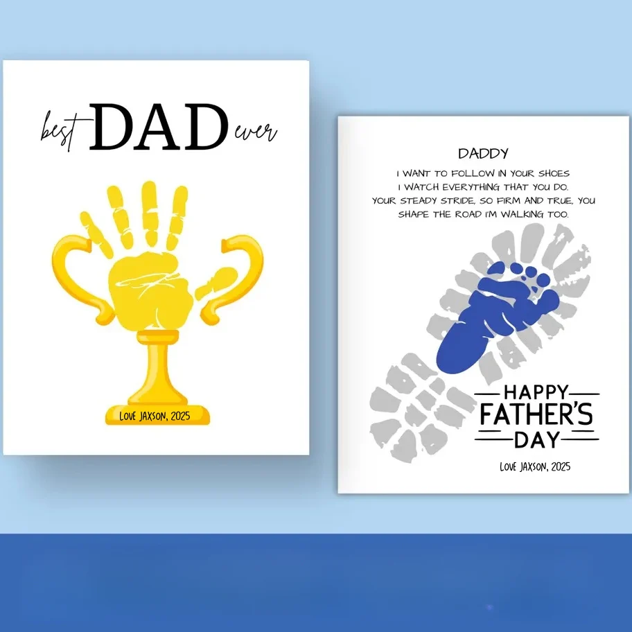 Nailed It! Father’s Day Handprint Art Gift Canvas Print (Unframed) - Image 7