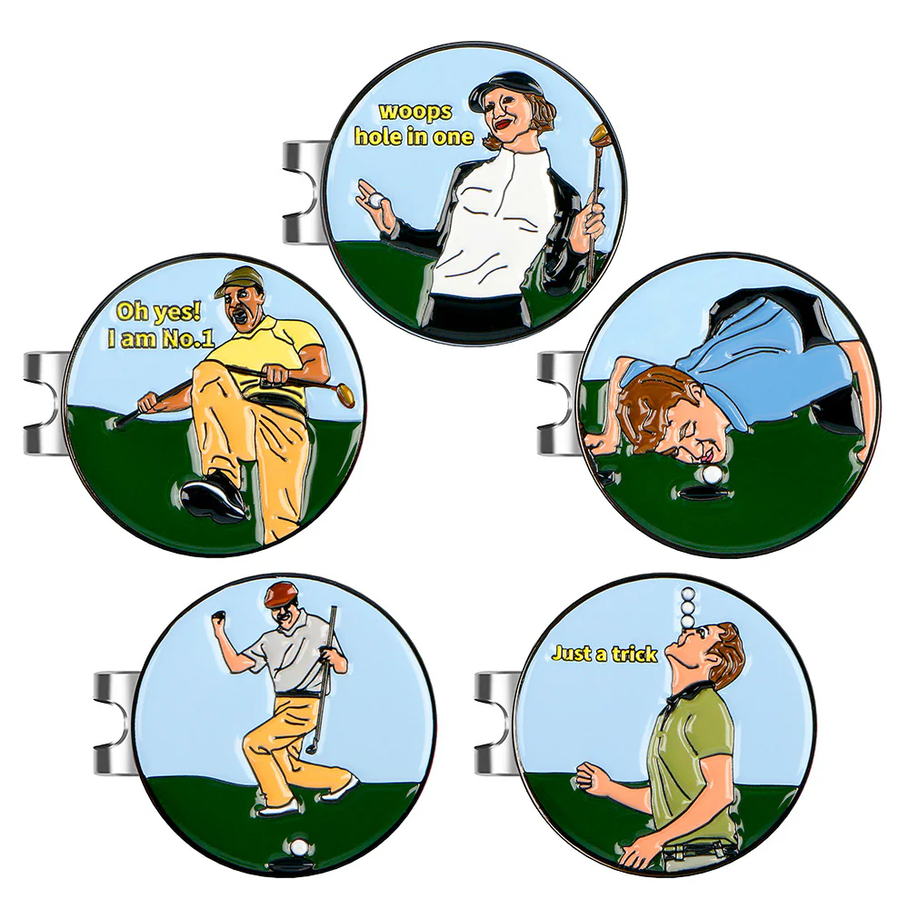 Funny Magnetic Golf Ball Marker Cartoon Hat Clip – Golf Gift - Image 11