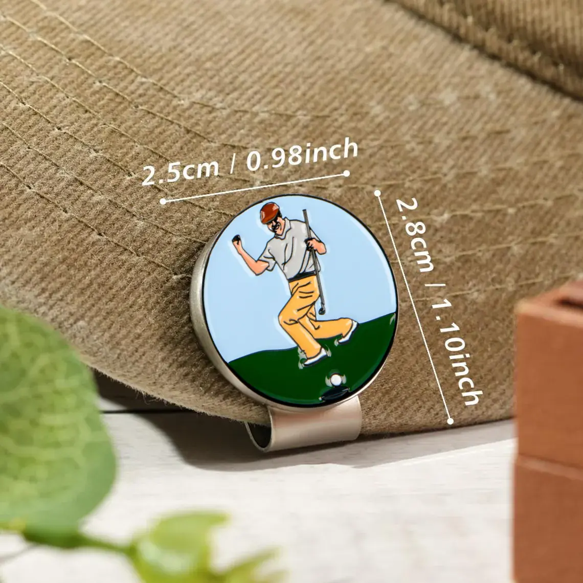 Funny Magnetic Golf Ball Marker Cartoon Hat Clip – Golf Gift - Image 3