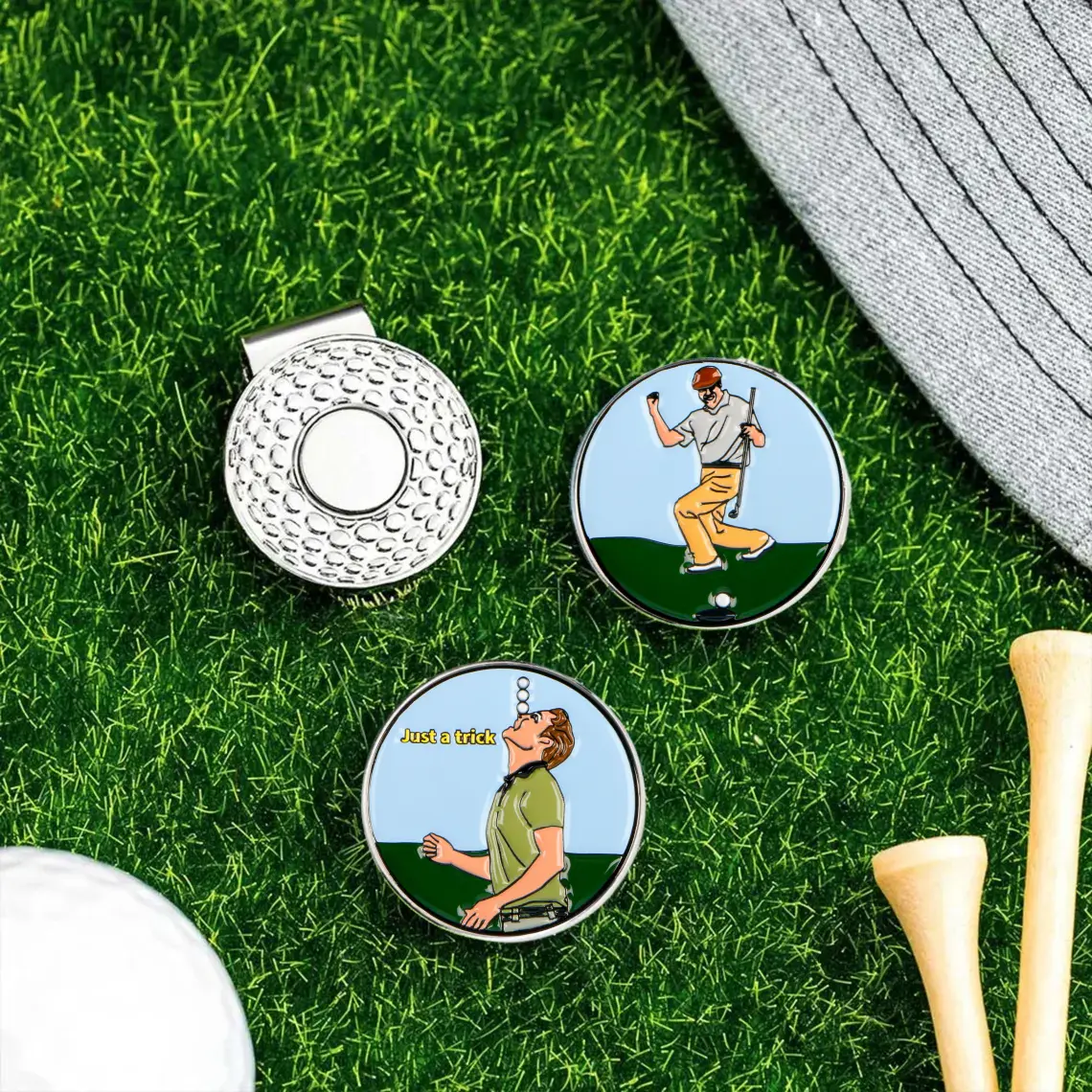 Funny Magnetic Golf Ball Marker Cartoon Hat Clip – Golf Gift - Image 7