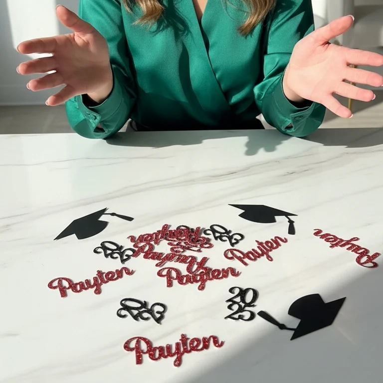 Graduation Confetti – Personalized Name & Year, Color - Image 3