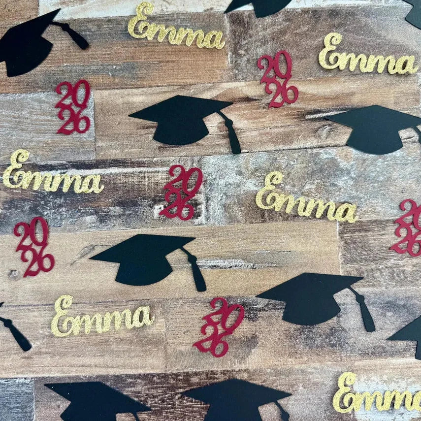 Graduation Confetti – Personalized Name & Year, Color - Image 7