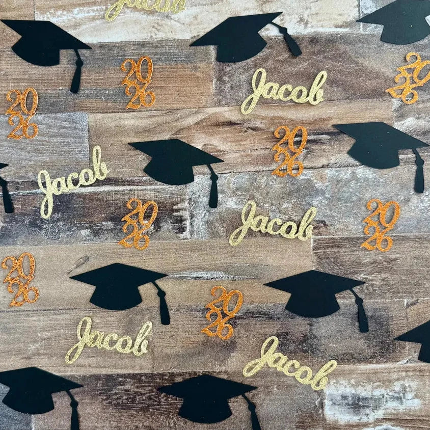 Graduation Confetti – Personalized Name & Year, Color - Image 8