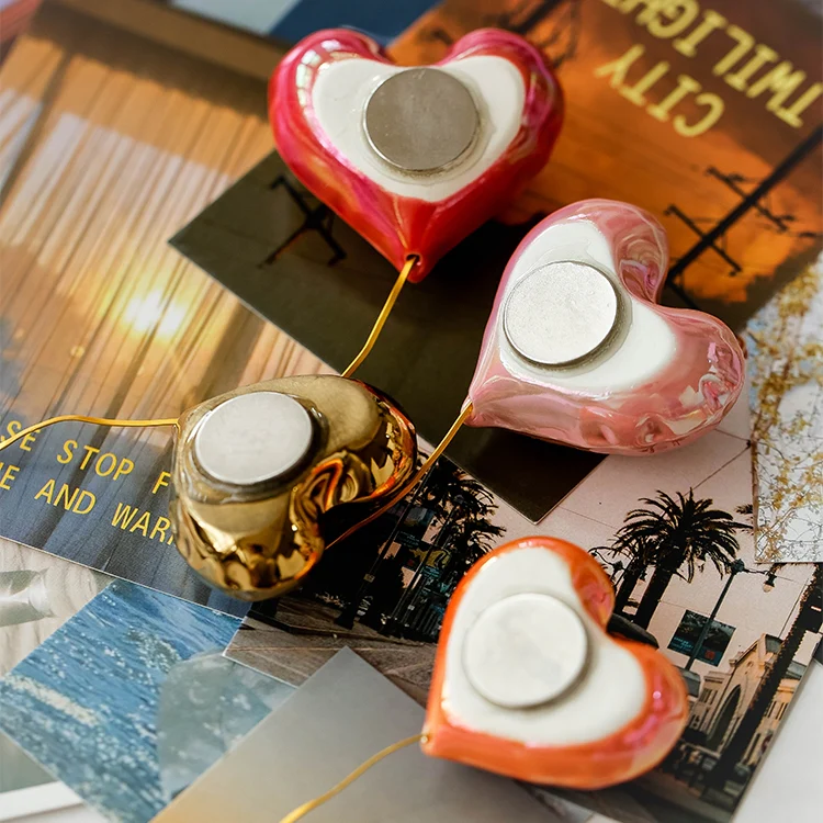 Handmade Ceramic Heart Balloon Magnet – Colorful Home Decor, Unique Artisan Gift - Image 6