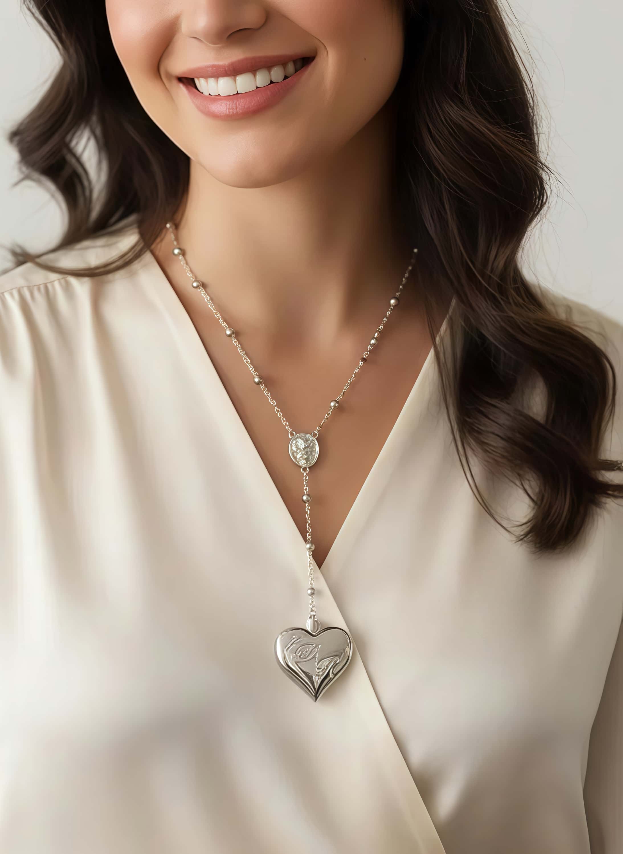 Heart-Shaped CZ Birthstone Heart Necklace – Custom Snake Pendant - Image 2